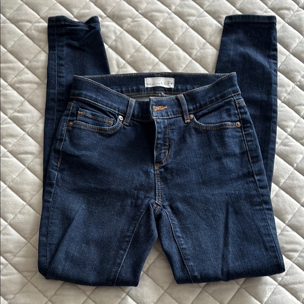 💐 LOFT 24P Dark wash skinny leggings